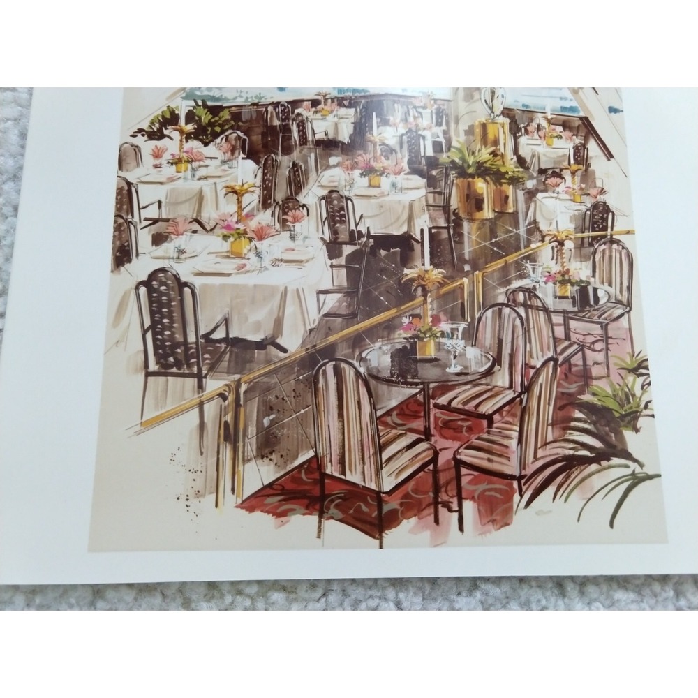 Upscale Beachfront Hotel Restaurant Architectural Rendering Concept Art MCM